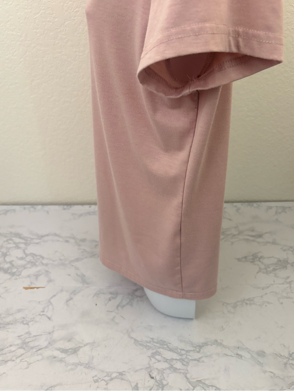 Droimp Ladies Womens Size M Pink Short Sleeve Shirt Pullover Blush Top - Picture 4 of 7